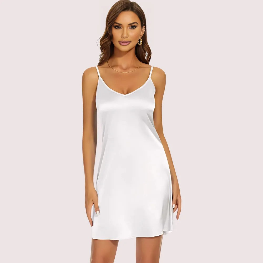 Luxe Silken Adjustable Slip Dress Snazzyway